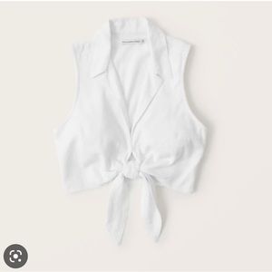 Abercrombie and Fitch linen tie front top
